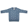 Sweater - blauw spetter print