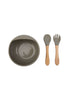 little indians table ware bowl with fork and spoon